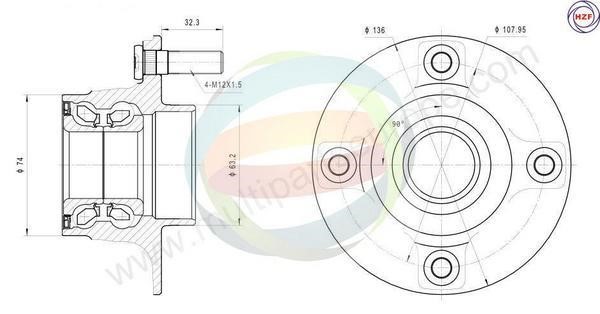 Odm-multiparts 70-010036 Wheel bearing kit 70010036