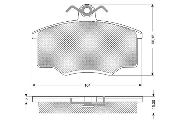 Procodis France PF1058 Brake Pad Set, disc brake PF1058