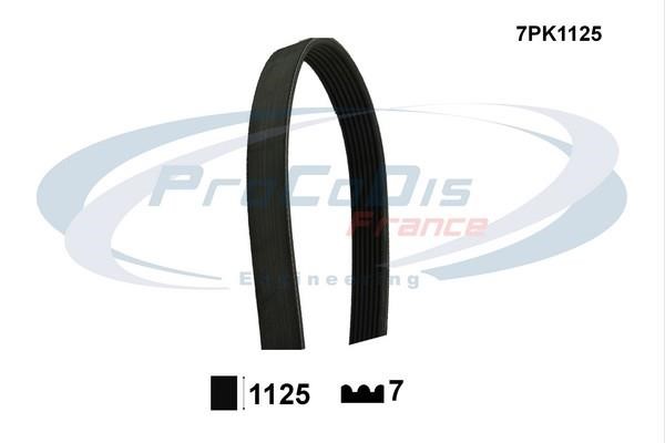 Procodis France 7PK1125 V-ribbed belt 7PK1125 7PK1125