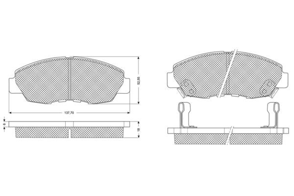 Procodis France PF1098 Brake Pad Set, disc brake PF1098