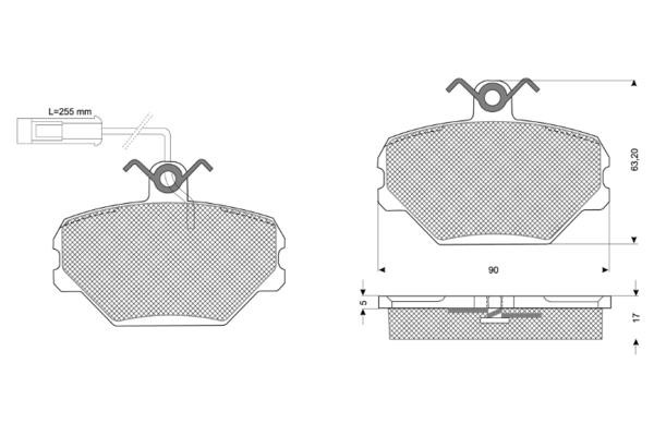 Procodis France PF10392 Brake Pad Set, disc brake PF10392