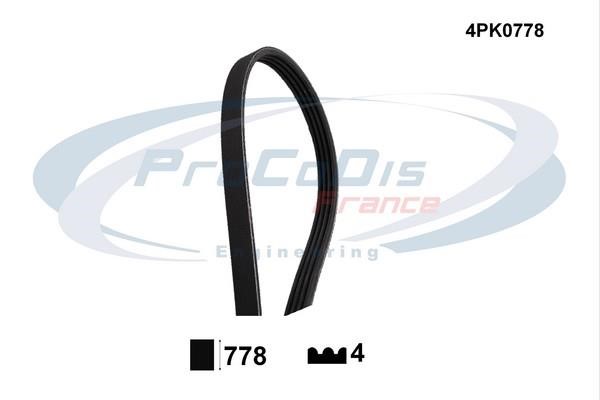 Procodis France 4PK0778 V-ribbed belt 4PK778 4PK0778