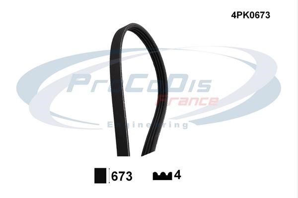Procodis France 4PK0673 V-ribbed belt 4PK673 4PK0673