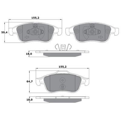 Procodis France PF1641 Brake Pad Set, disc brake PF1641