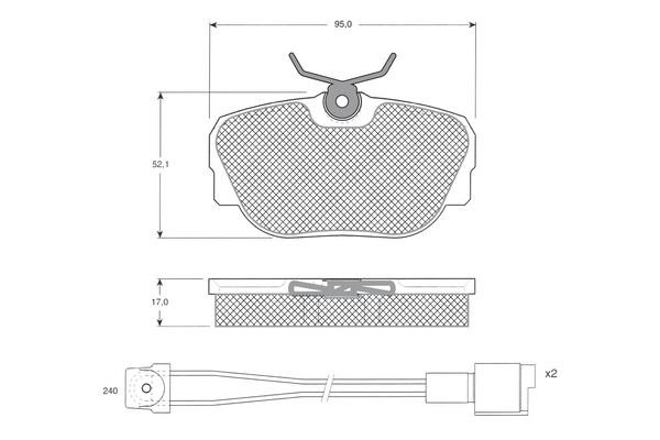 Procodis France PF12201 Brake Pad Set, disc brake PF12201