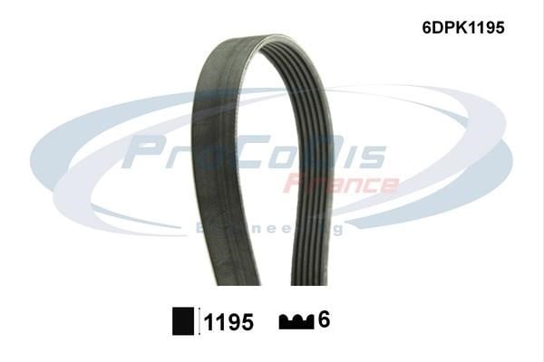 Procodis France 6DPK1195 V-ribbed belt 6DPK1195 6DPK1195