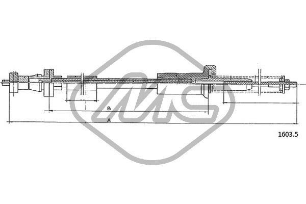 Metalcaucho 81424 Accelerator Cable/Air Supply 81424