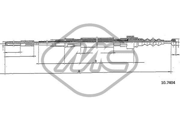 Metalcaucho 83727 Cable Pull, parking brake 83727