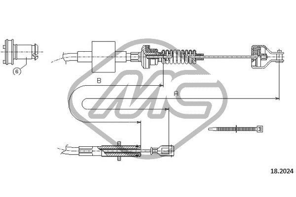 Metalcaucho 82241 Clutch Cable/Clutch 82241