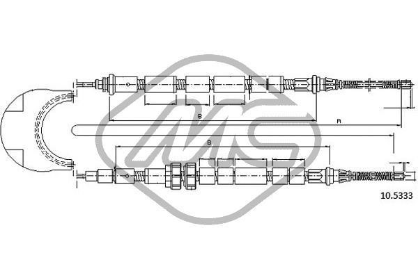 Metalcaucho 81795 Cable Pull, parking brake 81795