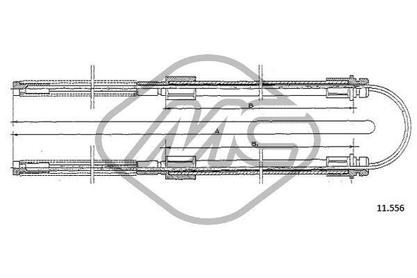 Metalcaucho 81767 Cable Pull, parking brake 81767