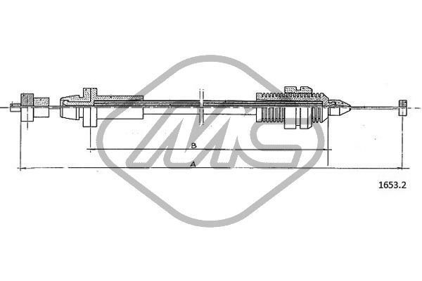Metalcaucho 81475 Accelerator Cable/Air Supply 81475