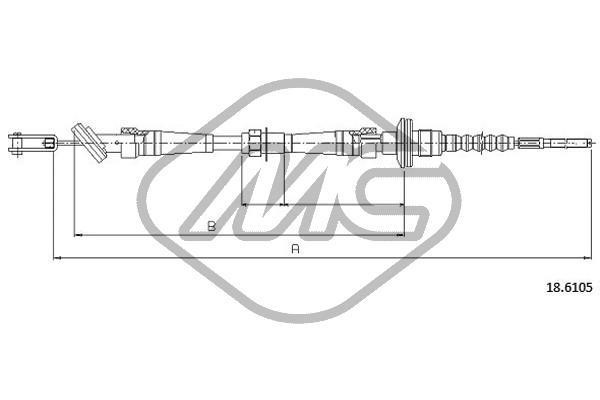 Metalcaucho 83314 Clutch Cable/Clutch 83314