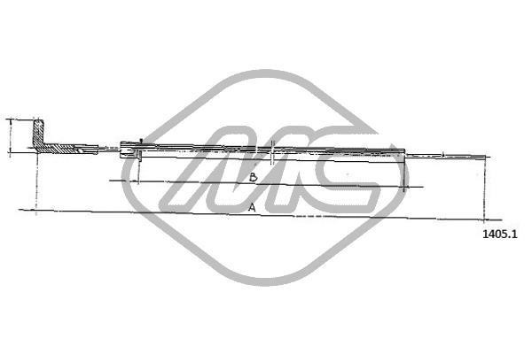 Metalcaucho 81571 Cable, Starter/Starter System 81571