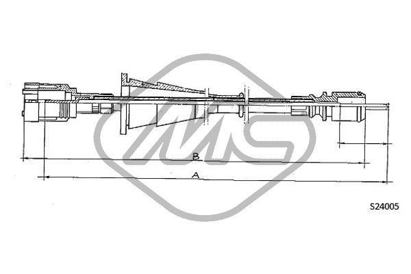 Metalcaucho 82974 Tacho Shaft/Instruments 82974