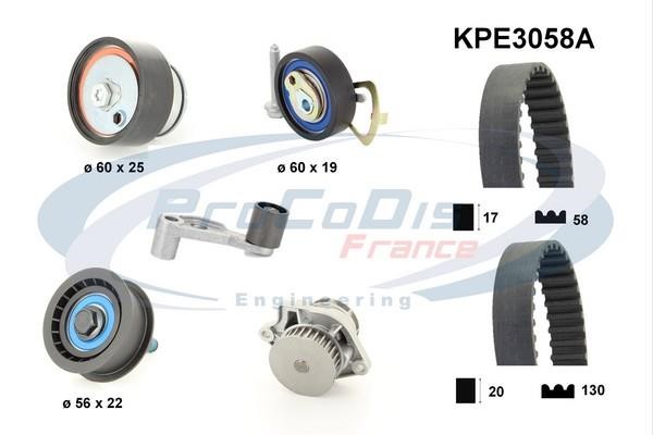  KPE3058A TIMING BELT KIT WITH WATER PUMP KPE3058A