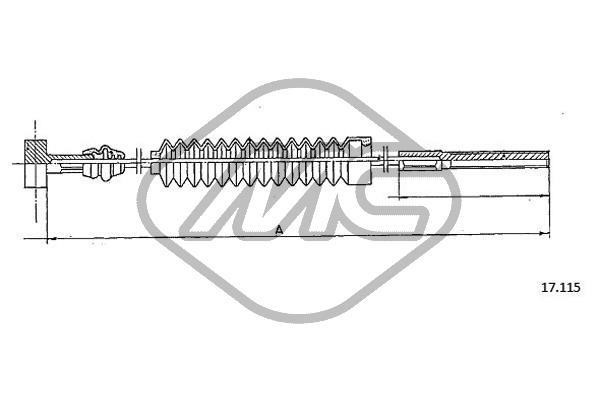 Metalcaucho 83389 Cable Pull, parking brake 83389