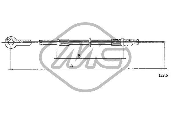 Metalcaucho 81413 Accelerator Cable/Air Supply 81413