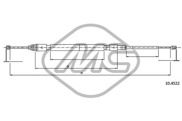 Metalcaucho 80841 Cable Pull, parking brake 80841