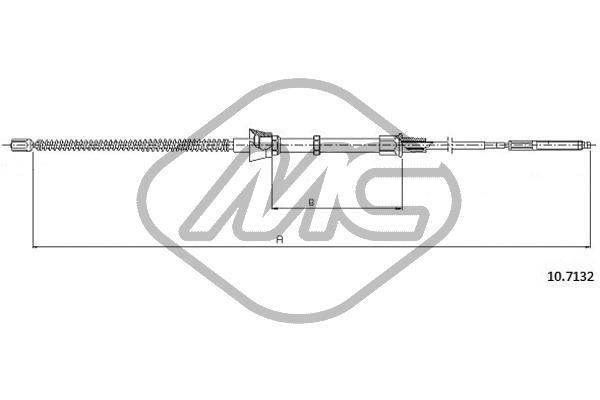 Metalcaucho 83738 Cable Pull, parking brake 83738