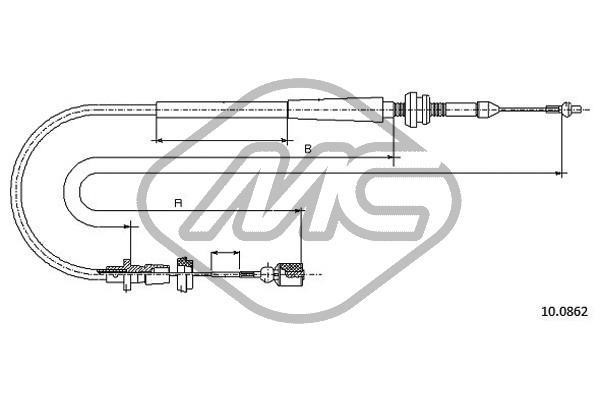 Metalcaucho 83824 Accelerator Cable/Air Supply 83824