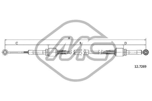 Metalcaucho 81145 Gearshift drive 81145