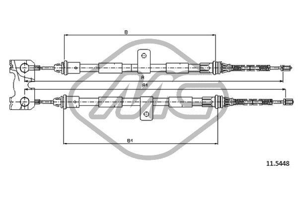 Metalcaucho 81812 Cable Pull, parking brake 81812