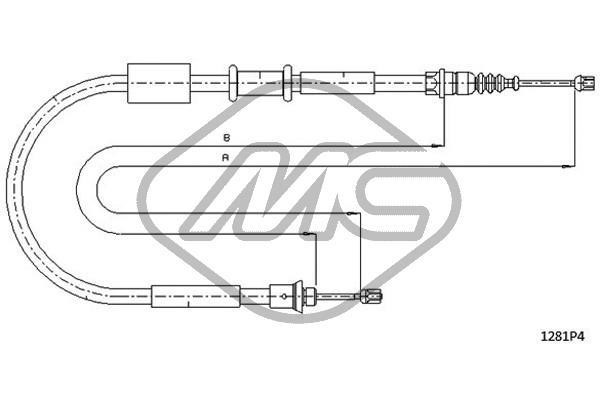 Metalcaucho 81297 Cable Pull, parking brake 81297