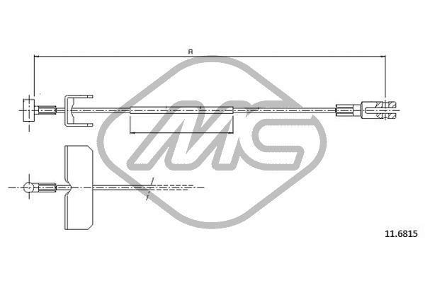 Metalcaucho 82369 Cable Pull, parking brake 82369