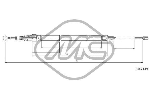 Metalcaucho 83251 Cable Pull, parking brake 83251