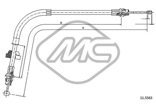 Metalcaucho 81813 Cable Pull, parking brake 81813