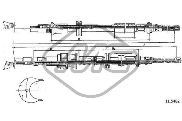 Metalcaucho 81778 Cable Pull, parking brake 81778