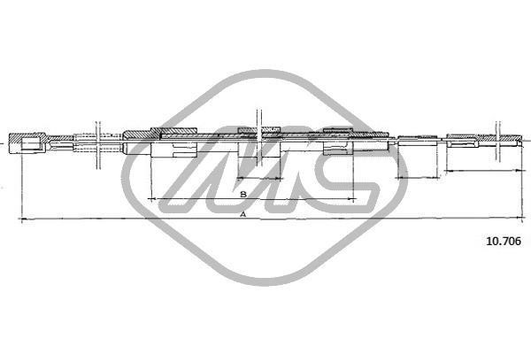 Metalcaucho 83713 Cable Pull, parking brake 83713