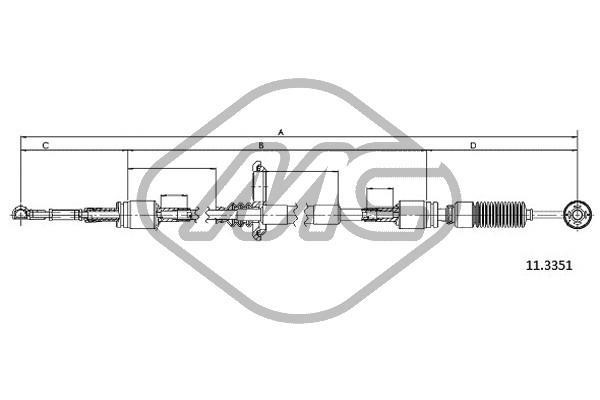 Metalcaucho 80907 Cable, Manual Transmission/Manual Transmission 80907