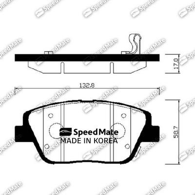 Speedmate SM-BPK038 Brake Pad Set, disc brake SMBPK038