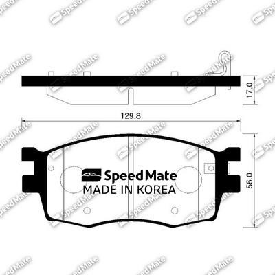 Speedmate SM-BPK031 Brake Pad Set, disc brake SMBPK031