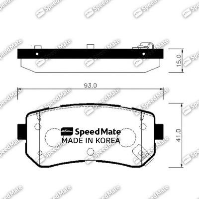 Speedmate SM-BPK040 Rear disc brake pads, set SMBPK040