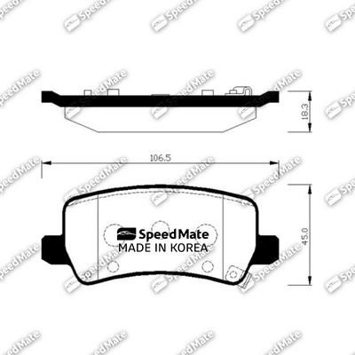 Speedmate SM-BPH054 Rear disc brake pads, set SMBPH054