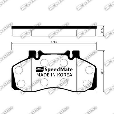 Speedmate SM-BPH053 Brake Pad Set, disc brake SMBPH053