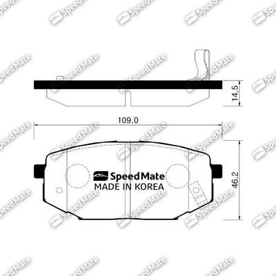 Speedmate SM-BPH033 Rear disc brake pads, set SMBPH033