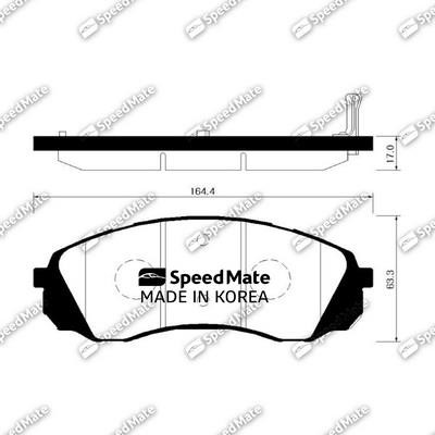 Speedmate SM-BPH041 Brake Pad Set, disc brake SMBPH041