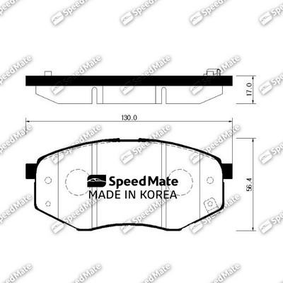 Speedmate SM-BPH046 Brake Pad Set, disc brake SMBPH046