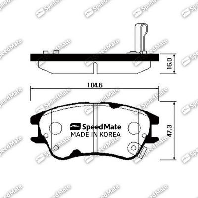 Speedmate SM-BPH024 Brake Pad Set, disc brake SMBPH024