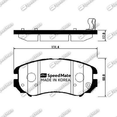 Speedmate SM-BPH026 Brake Pad Set, disc brake SMBPH026