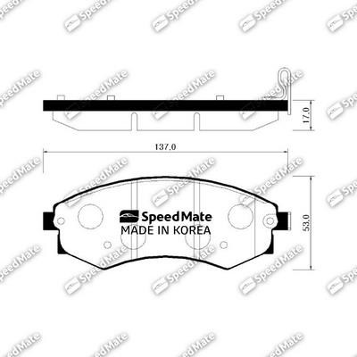 Speedmate SM-BPH020 Front disc brake pads, set SMBPH020