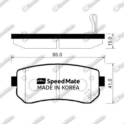 Speedmate SM-BPH034 Front disc brake pads, set SMBPH034