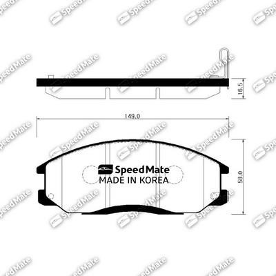 Speedmate SM-BPH027 Front disc brake pads, set SMBPH027