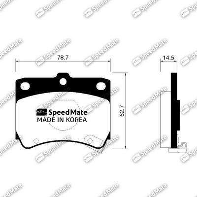 Speedmate SM-BPK002 Front disc brake pads, set SMBPK002