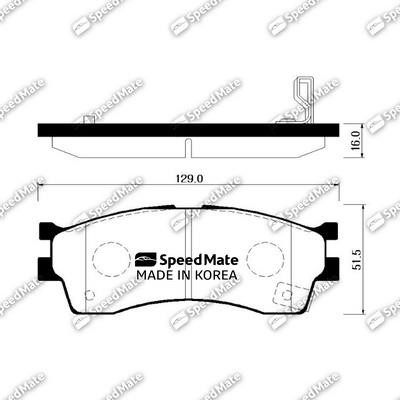 Speedmate SM-BPK017 Front disc brake pads, set SMBPK017