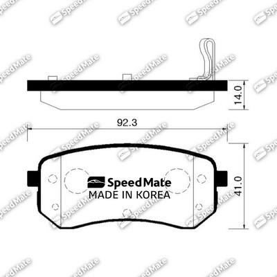 Speedmate SM-BPK032 Brake Pad Set, disc brake SMBPK032